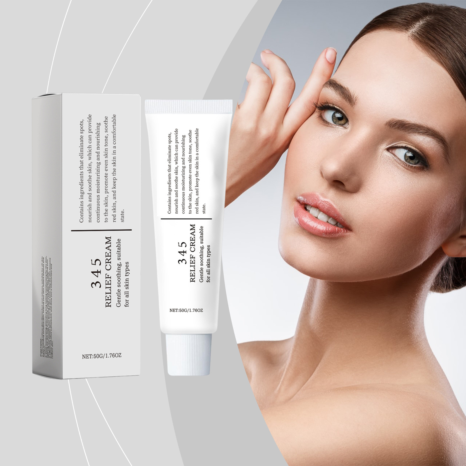 Skincare Glowing - 345 Relief Cream Moisturizing Anti-Sugar Antioxidant