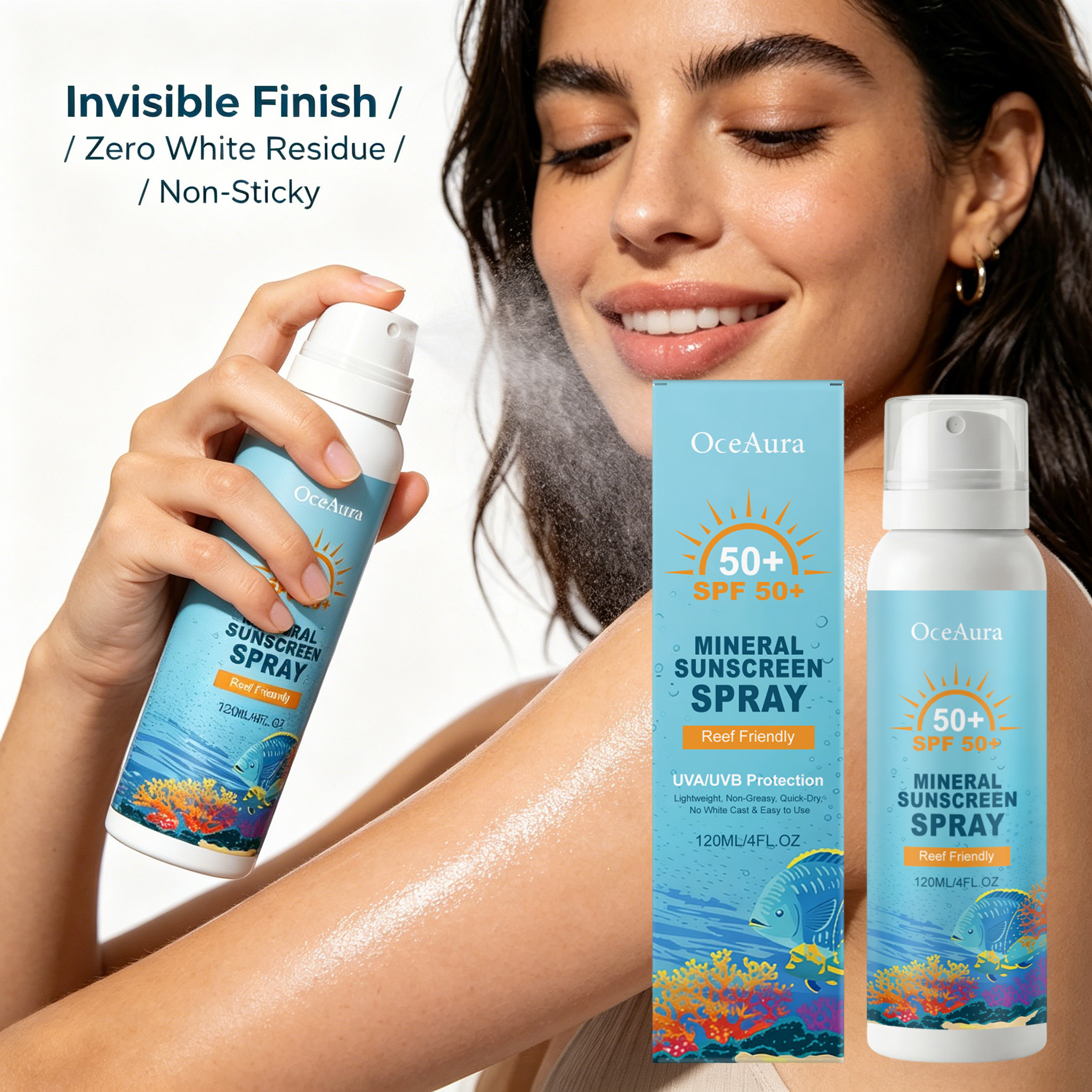 Physical Sunscreen Mineral - SFP 50+ Mineral Body Mist Physical