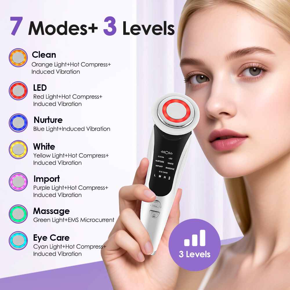 7 in1 EMS Facial Lift Device L - Skincare Glowing ulasan dan harga