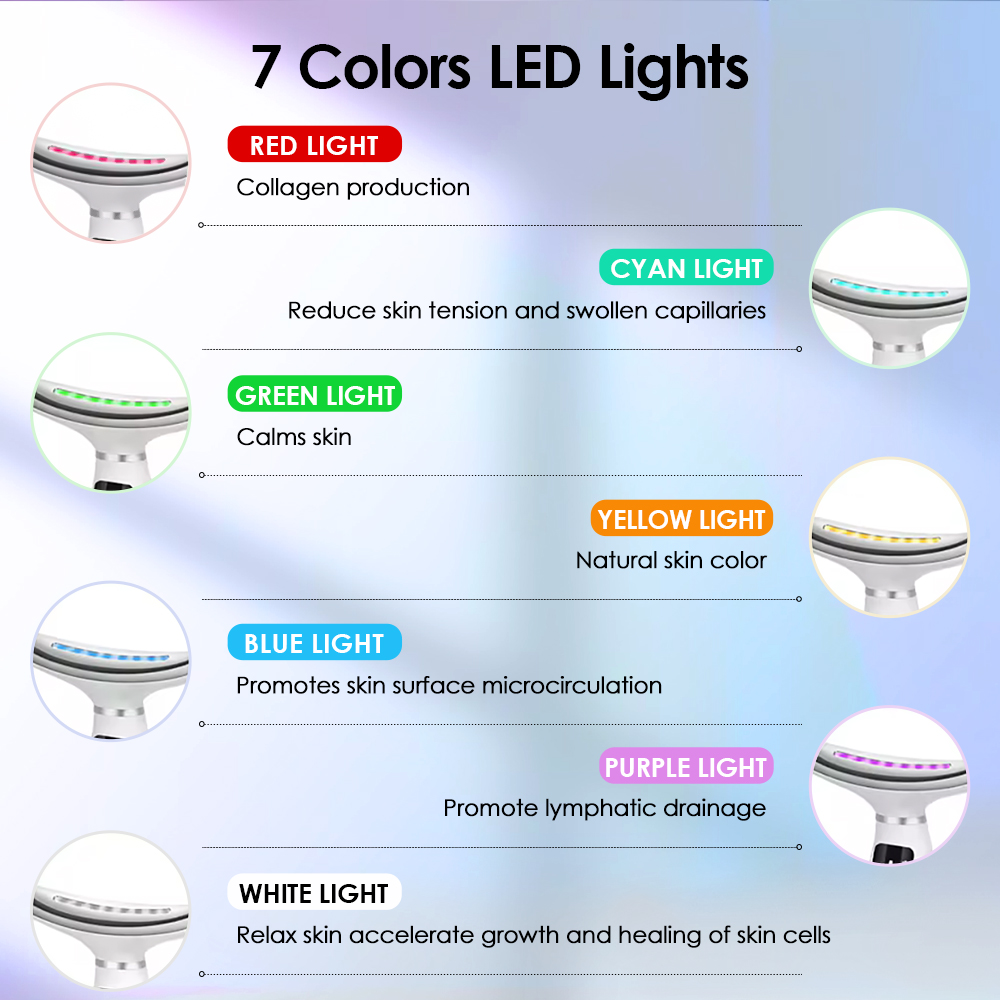 7 Colors LED Lights Face Neck  - Skincare Glowing ulasan dan harga