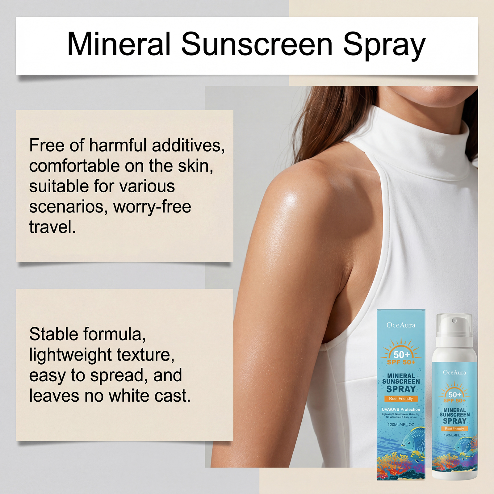 SFP 50+ Mineral Body Mist Phys - Physical Sunscreen Mineral ulasan dan harga