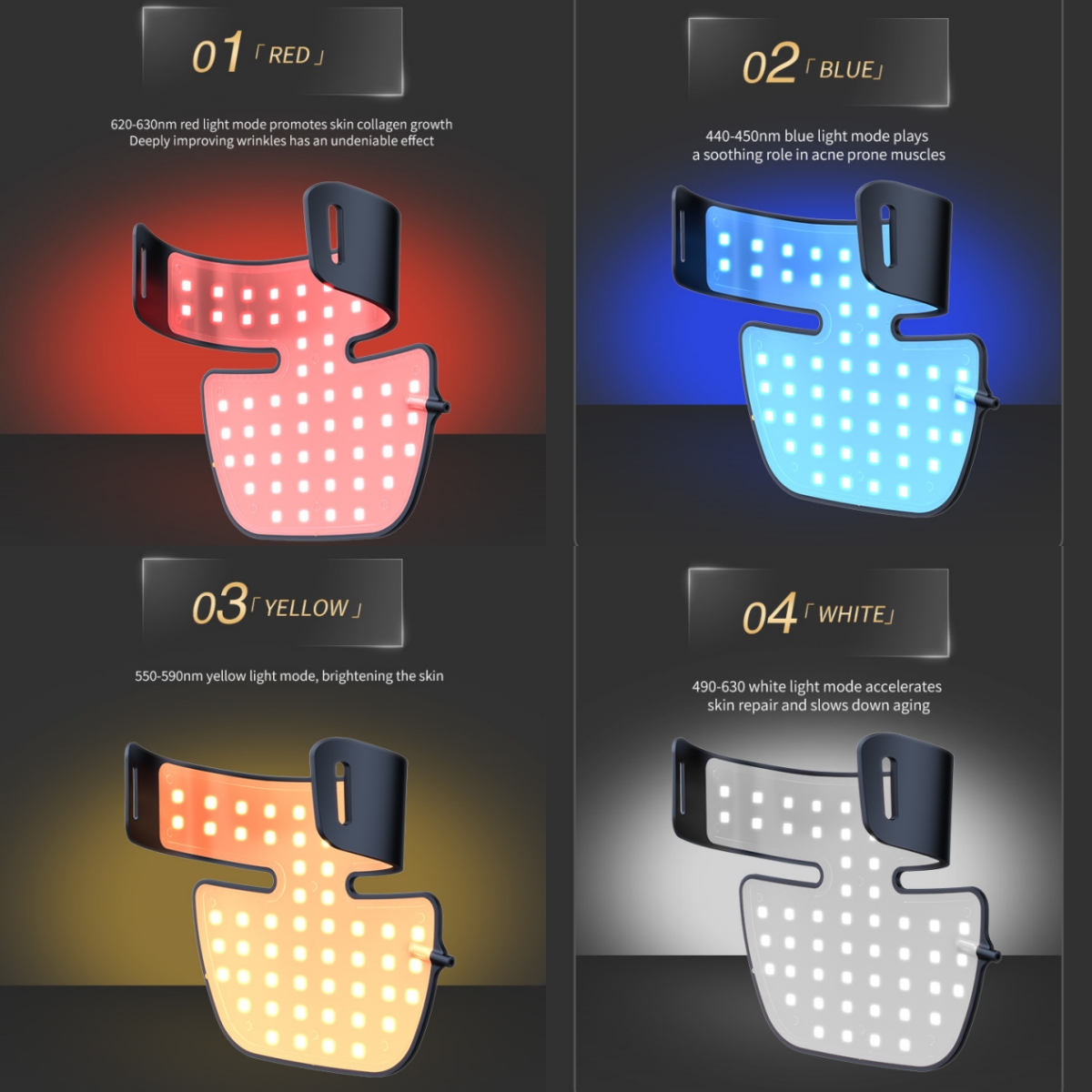 LED Neck Beauty Device，4 Light - Skincare Glowing ulasan dan harga