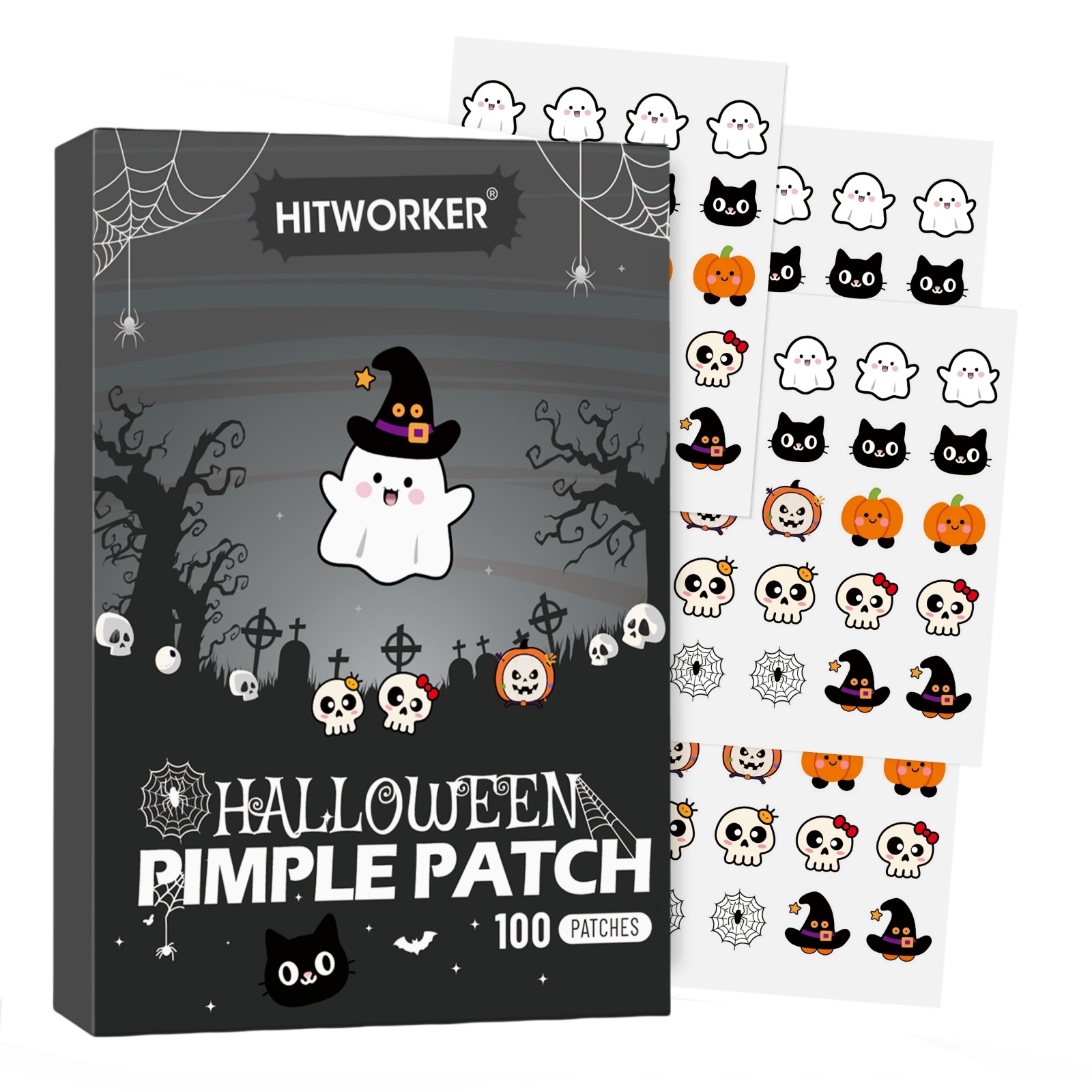 100pcs HITWORKER Halloween Hyd - Skincare Glowing ulasan dan harga